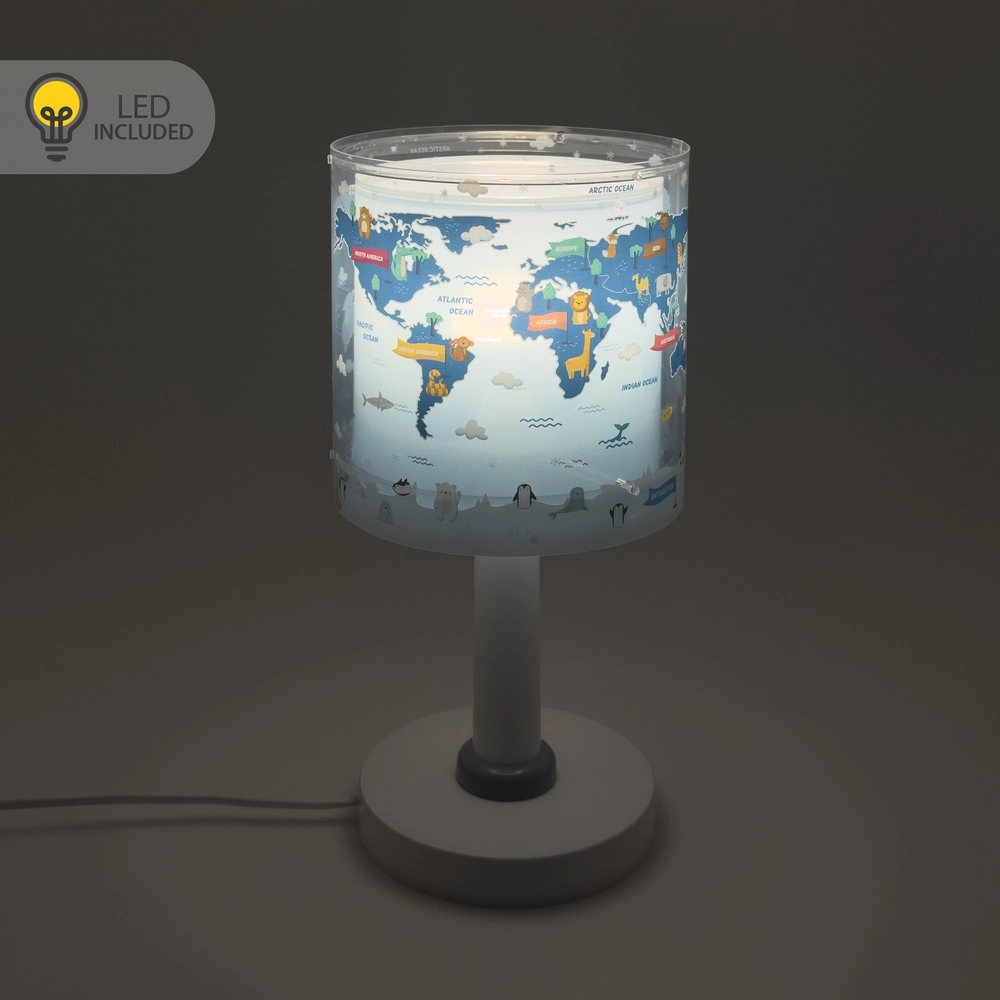 Children's room table lamp Kids World blue Dalber 8420406406718