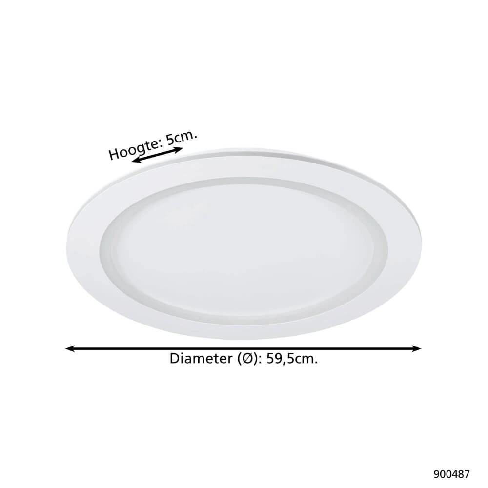 Round ceiling lamp Padrogiano-Z Ø 59.5cm white Eglo 9008606244225