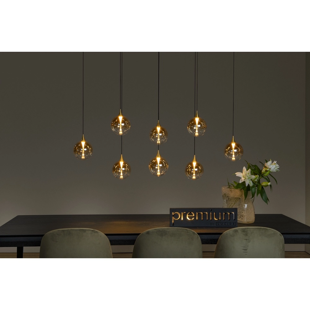 Design LED pendant light Gisela fading - 8x Ø 16cm Premium by Lucide 5411212134837