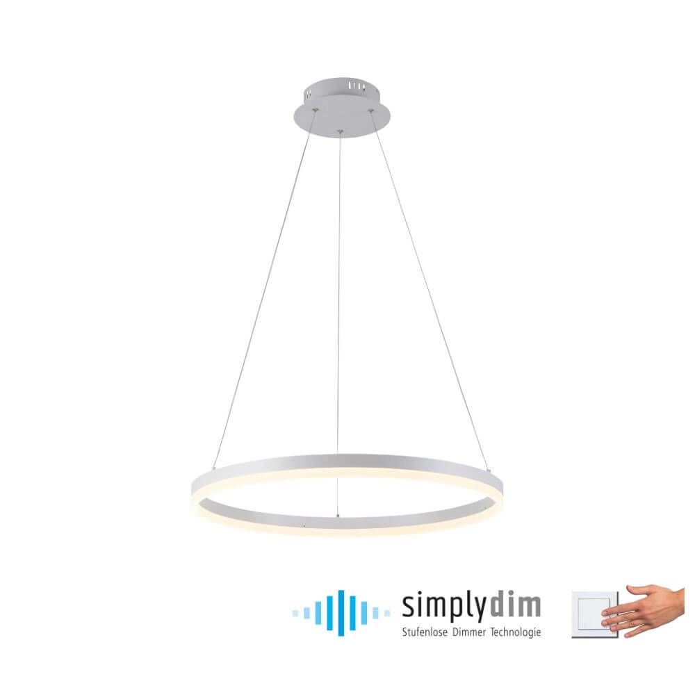 Modern pendant lamp Titus Ø 60cm white Paul Neuhaus 4012248365366