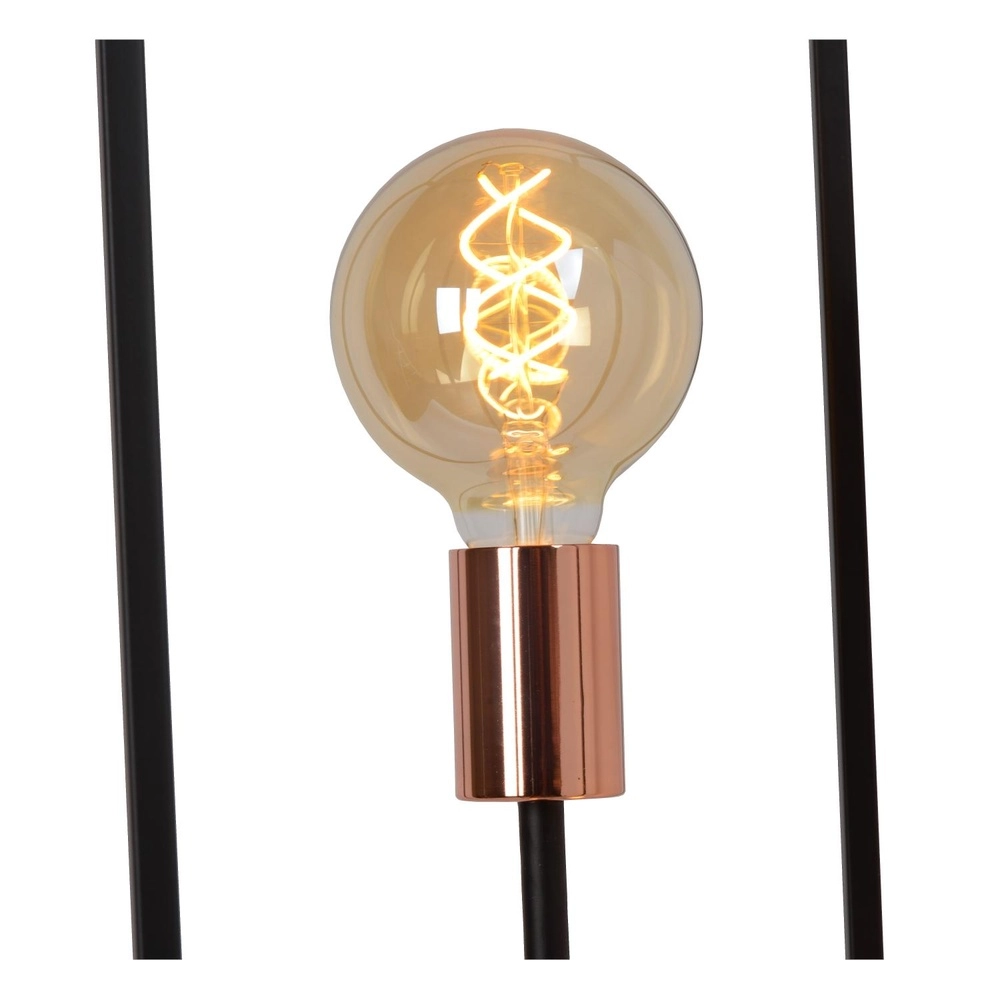 Floor lamp Arthur 3-light black Lucide 5411212082909