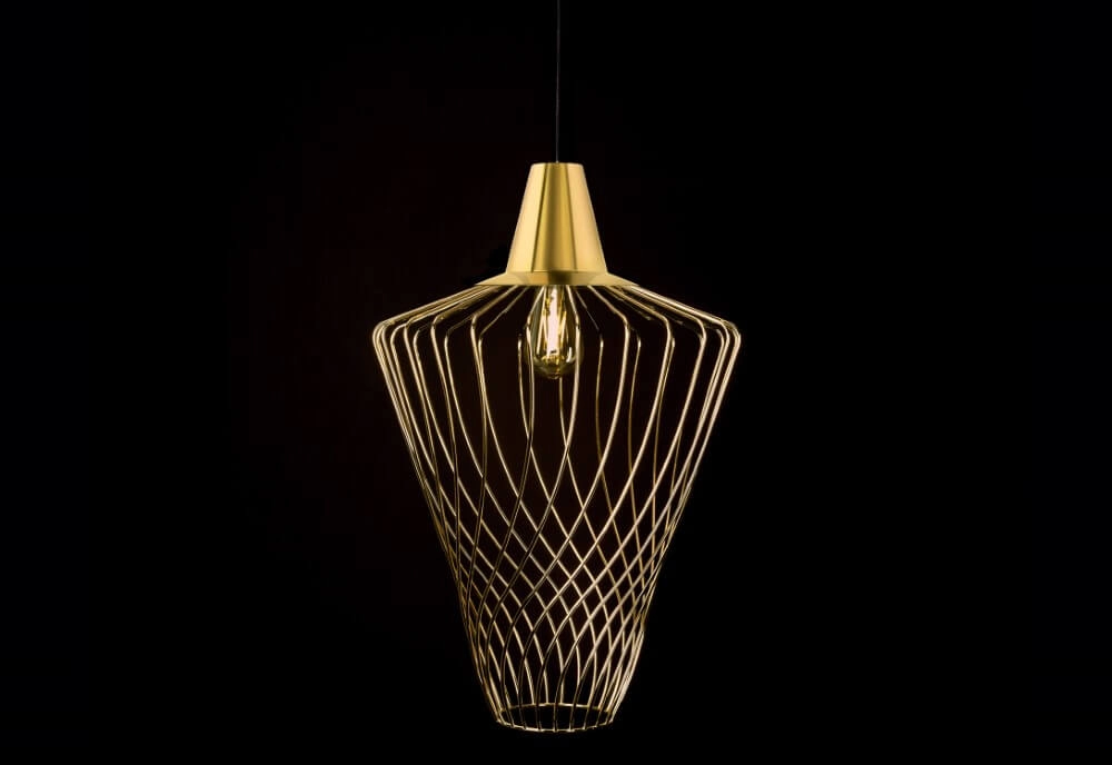 Ø 30cm wire lamp Wave gold Lyora 5903139885799