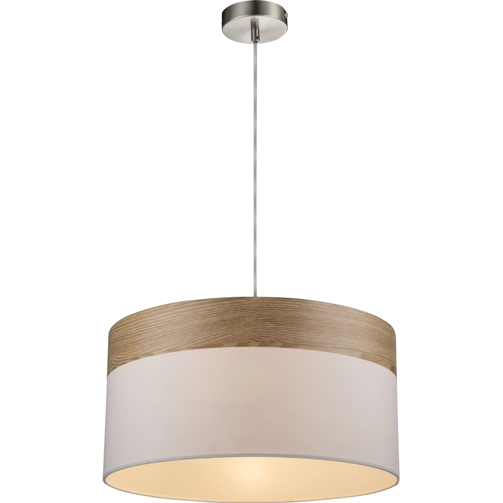 Pendant lamp Chipsy with wood look Ø 40cm
