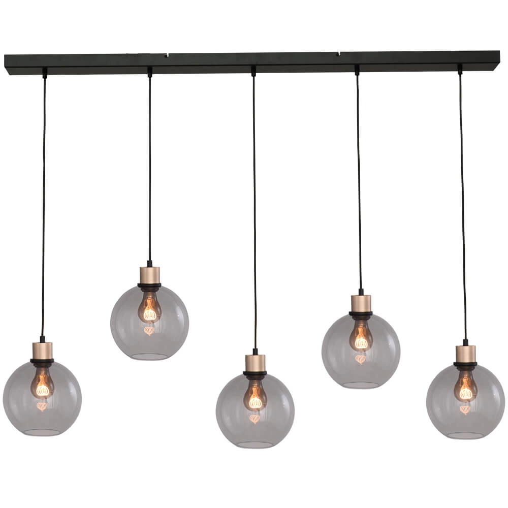 Hanging lamp Lazise 5x Ø 20cm gold