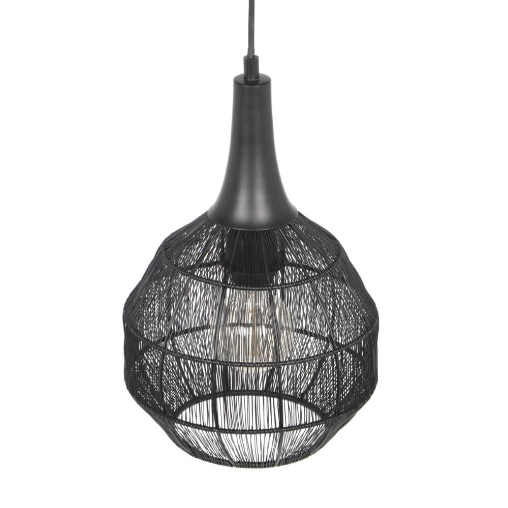 Round pendant lamp Soraya Ø 26cm - black Trio 4017807617474