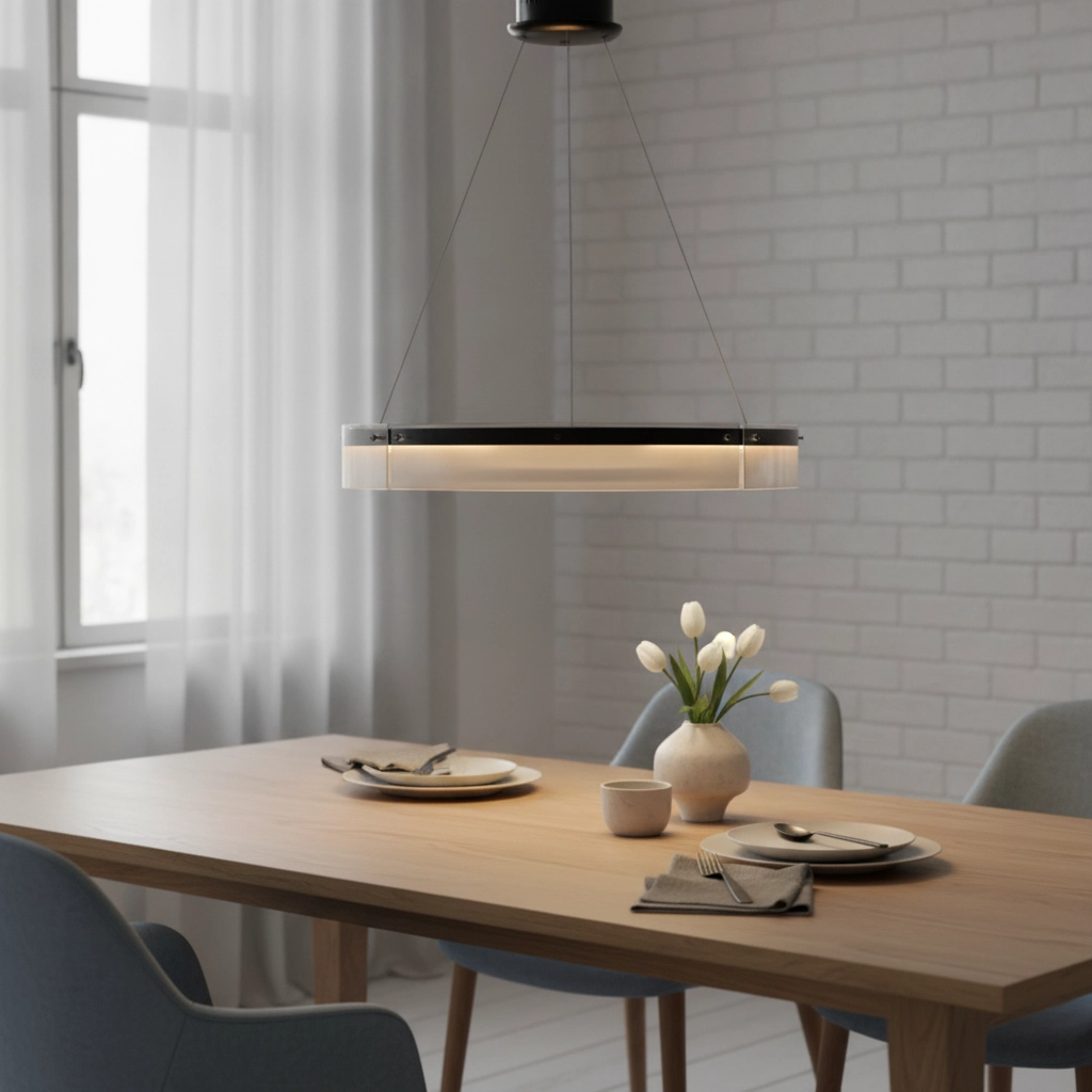 Design pendant lamp Pauline black with glass Ø 85cm