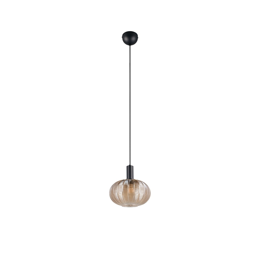 Classic pendant lamp Elvezia Amber glass Trio 4017807677768
