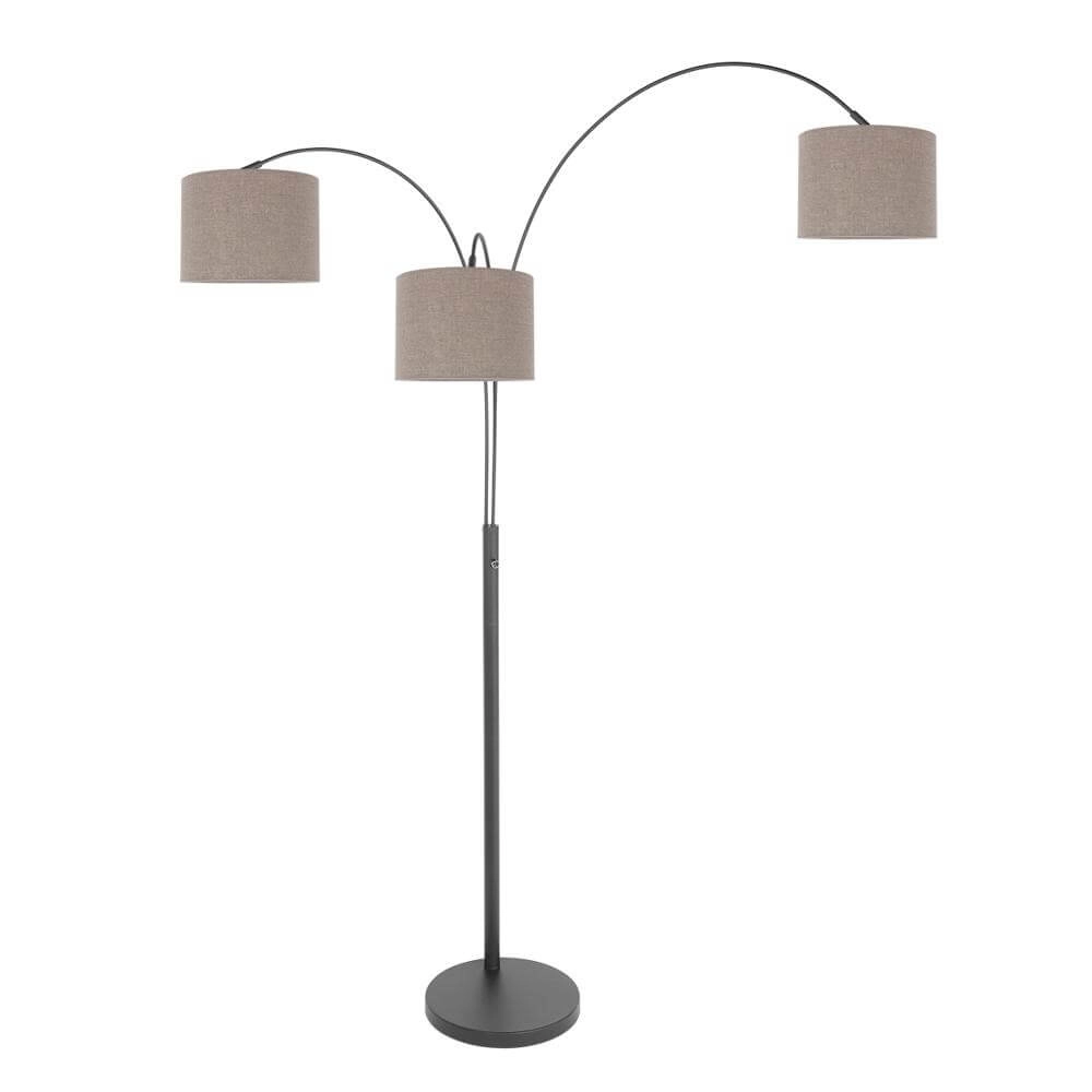 Floor lamp Sparkled Light black with gray caps Steinhauer 8712746173604