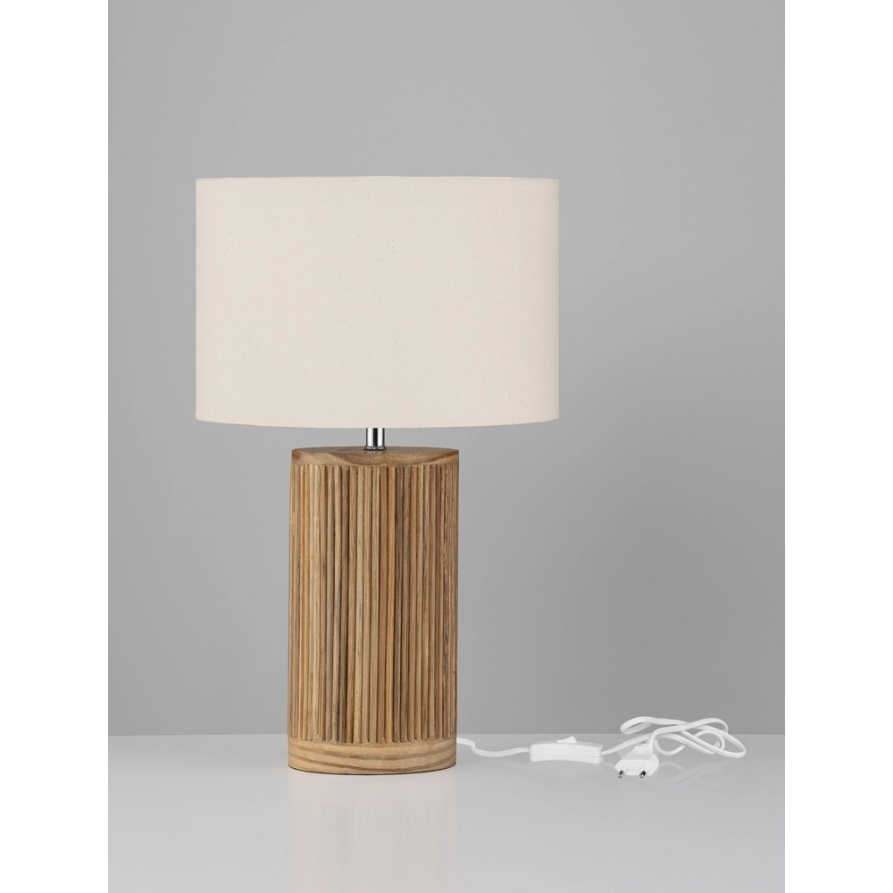 Table lamp Nau wood with white hood Lyora 5212017468284