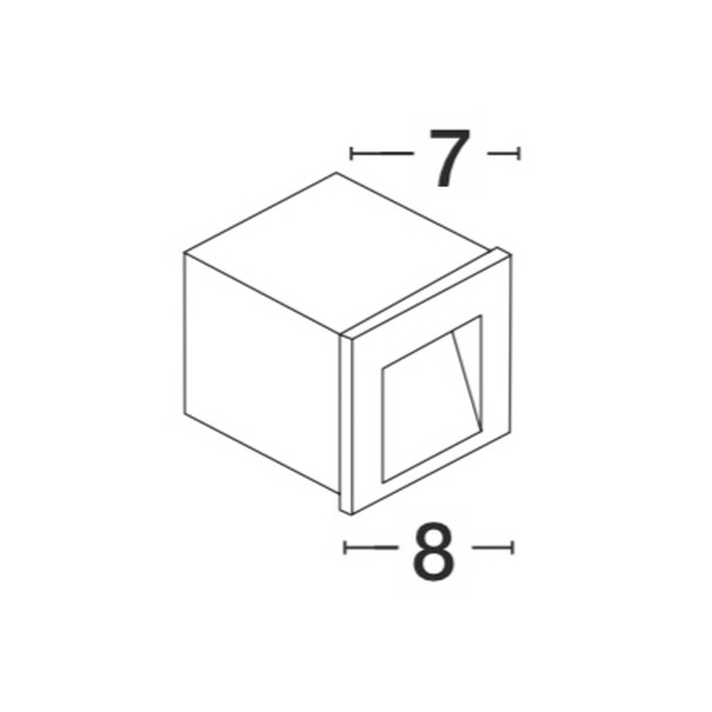 Recessed light Krypton square grey 8cm Lyora 5212017409331