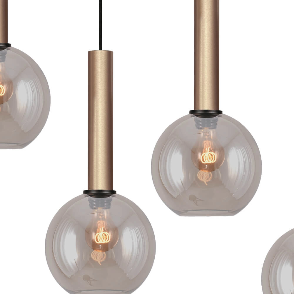 6-light hanging lamp Bella 2 with gold glass Masterlight 8718121340715