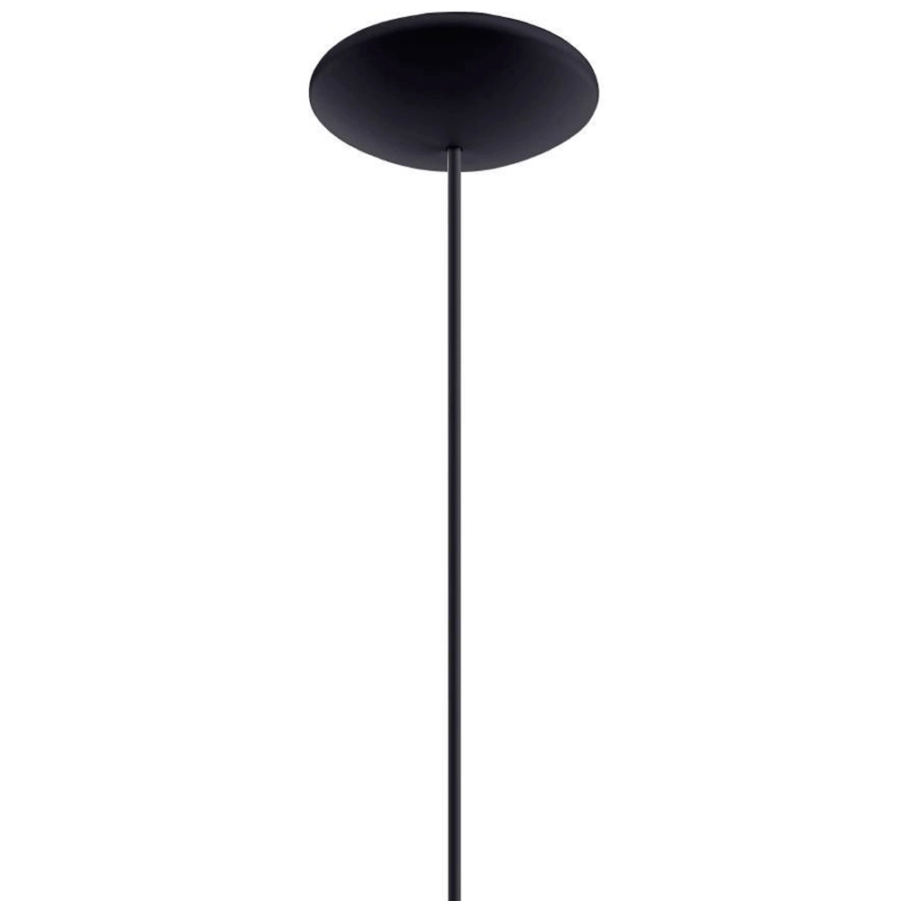 Black hanging lamp Sabinar Ø 28cm with wood Eglo 9008606235780