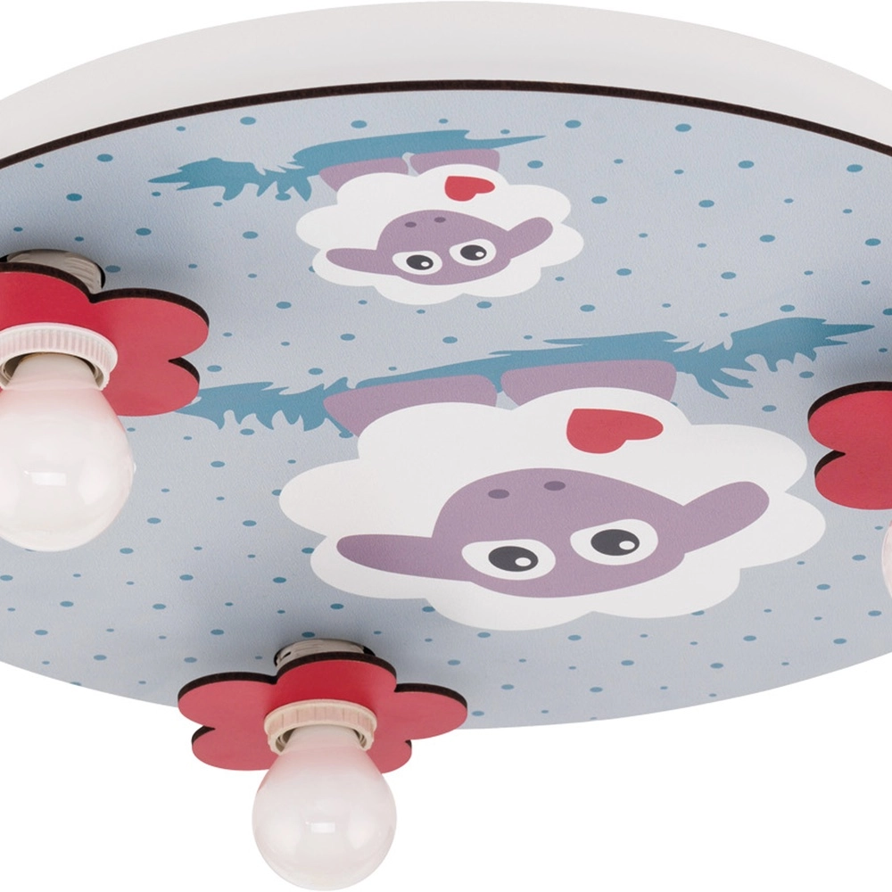 Children's room ceiling lamp Lalelu white with sheep Eglo 9002759977054