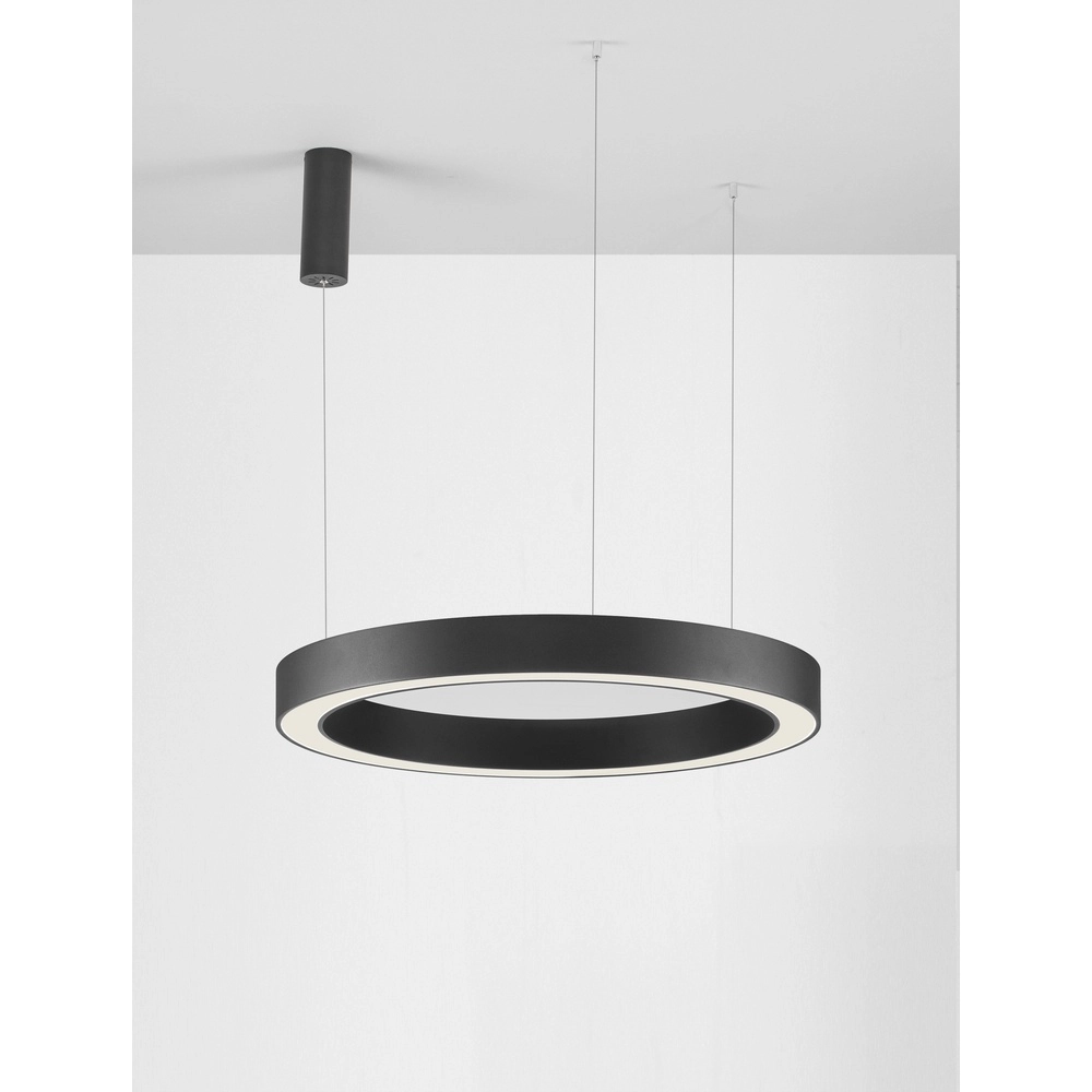 Pendant lamp Morbido black Ø 80cm