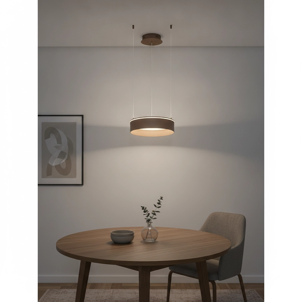 Modern pendant lamp Olivia sand brown Ø 40cm