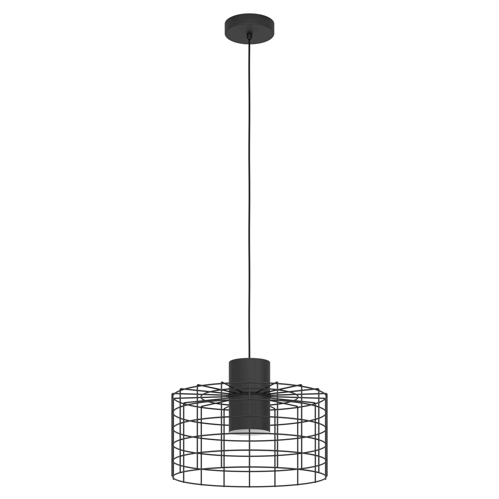 Pendant lamp Milligan black cage Ø 38cm