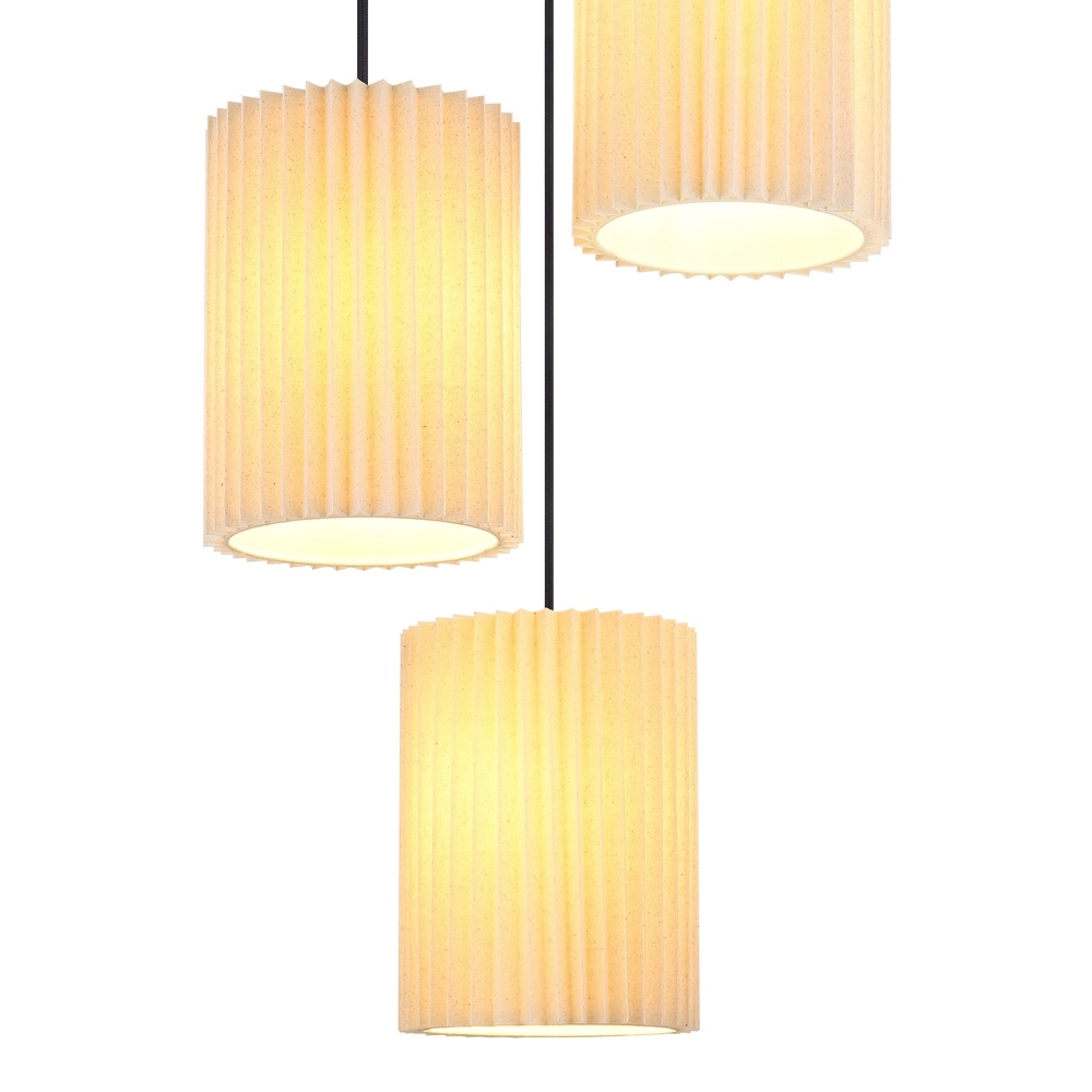 3-light pendant lamp Page black with white round Globo 9007371525607