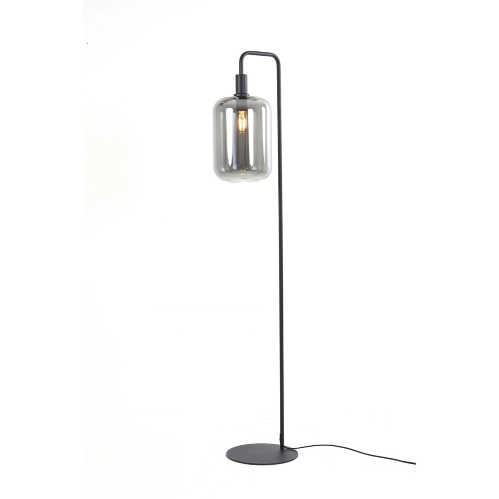 Floor lamp Lekar with smoke glass Light & Living 8717807636654