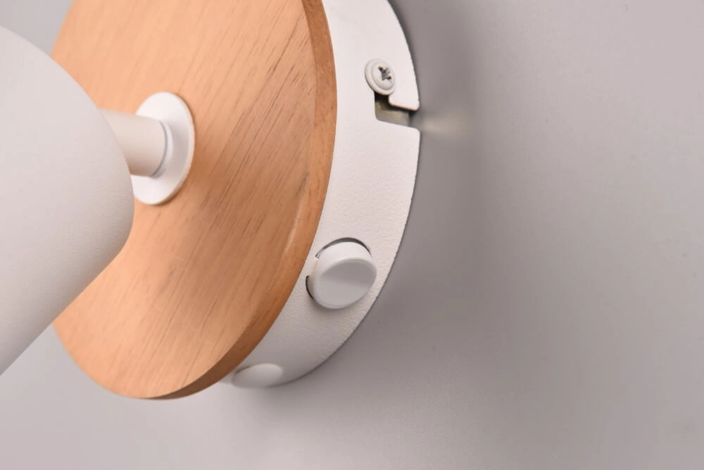 Ceiling lamp wood with white Aruni Trio 4017807585315
