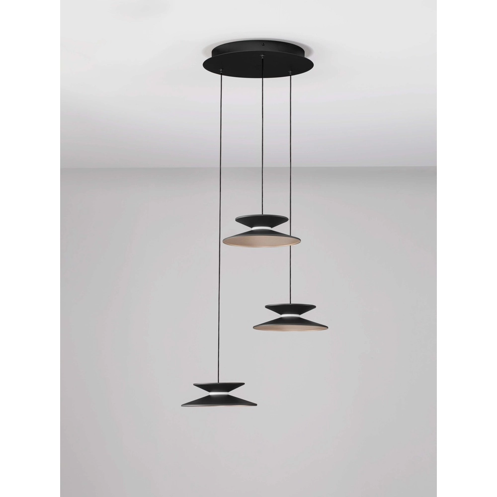 Design pendant lamp Morfi 3-light black