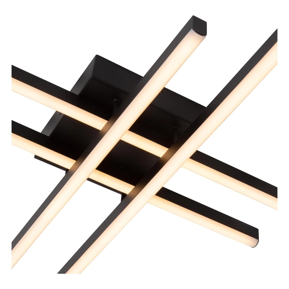 Modern ceiling lamp Novak black dimmable Lucide 5411212782946