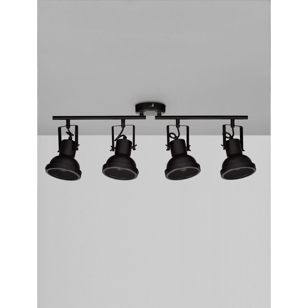 Ceiling lamp Ruvi 4-light black Lyora 5212017446381