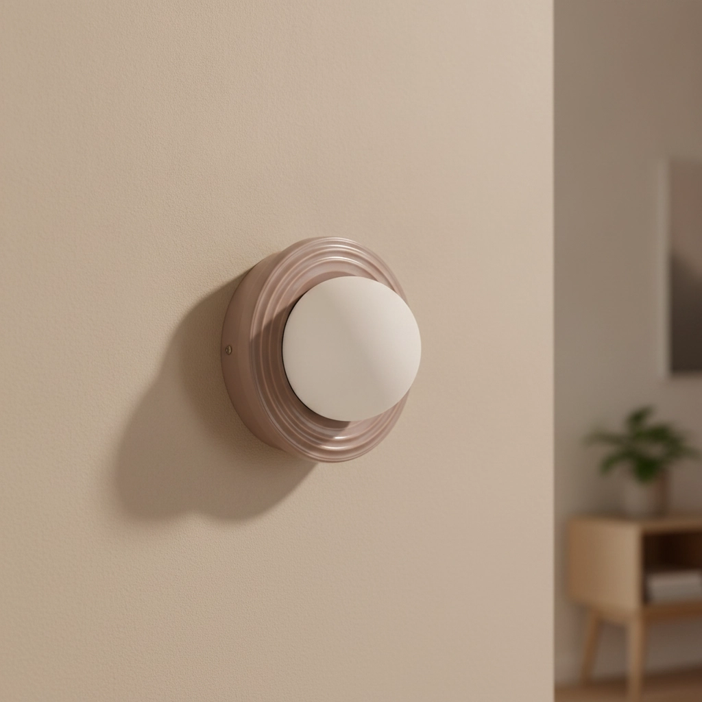 Wall lamp Orbique mocha brown Ø 16cm