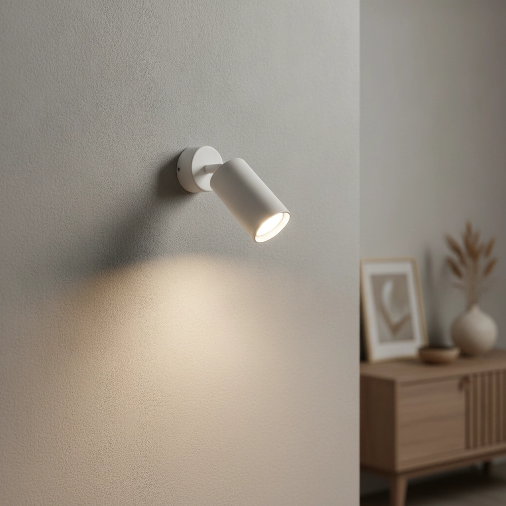 Wall spotlight Wan Round white
