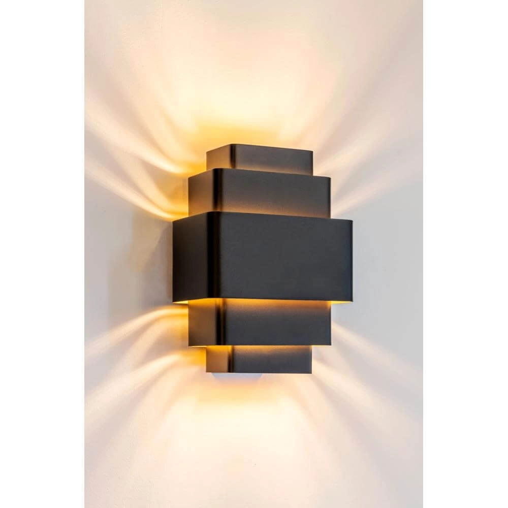 Design wall lamp Layers Black with gold inside Artdelight 8720701101500