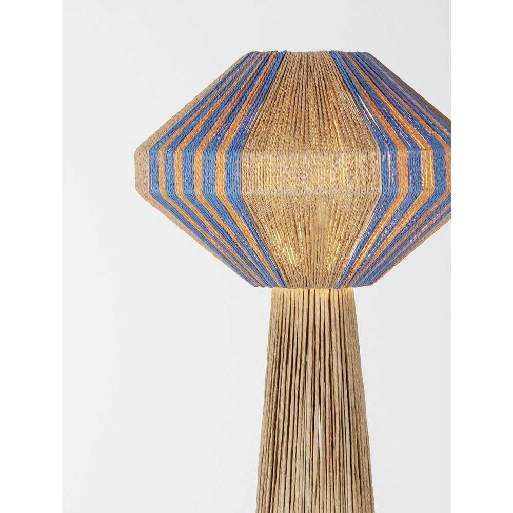 Floor lamp Abby Ø 50cm brown with blue Lyora 5212017477439
