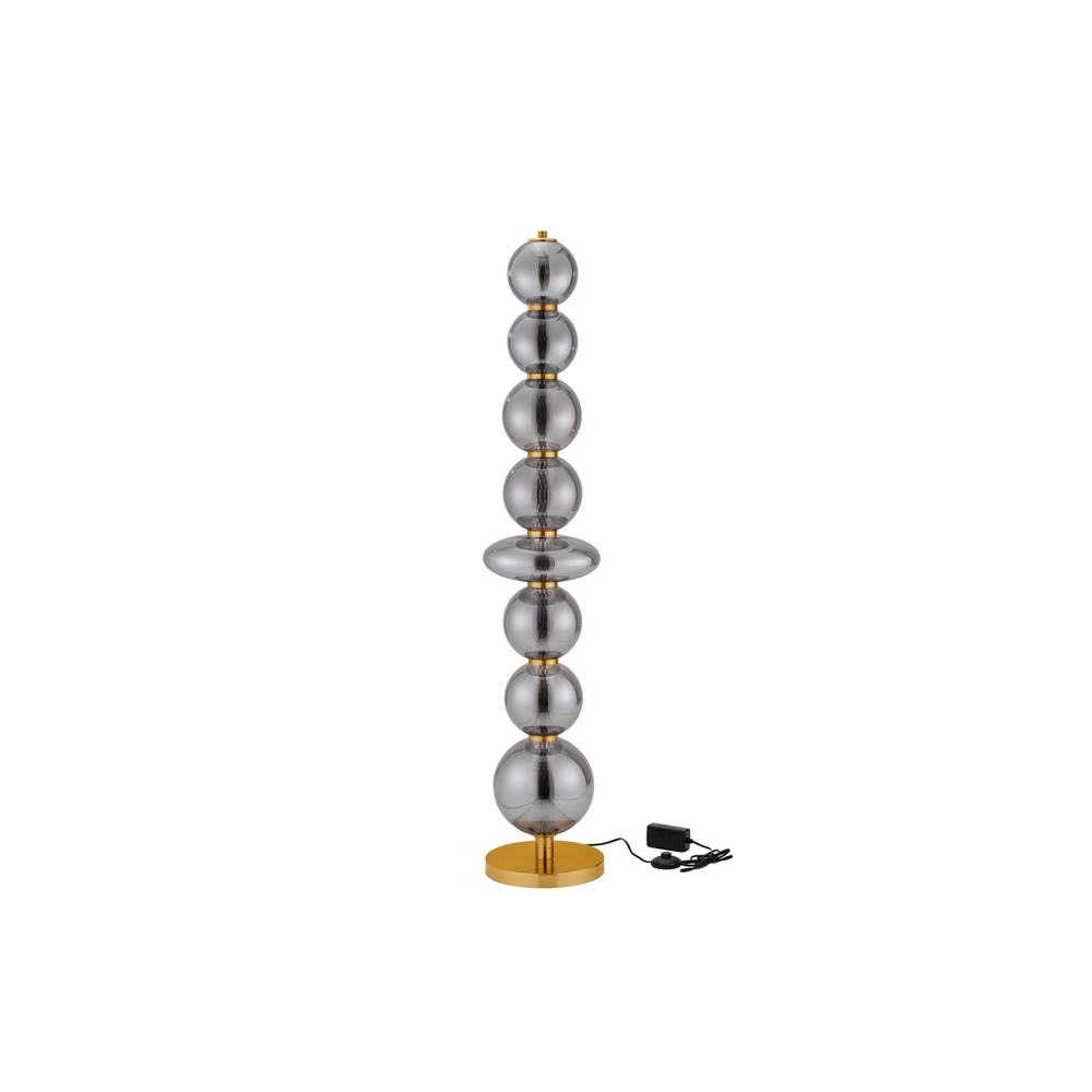 Design floor lamp Navi gold with smoke glass Lyora 5212017477590