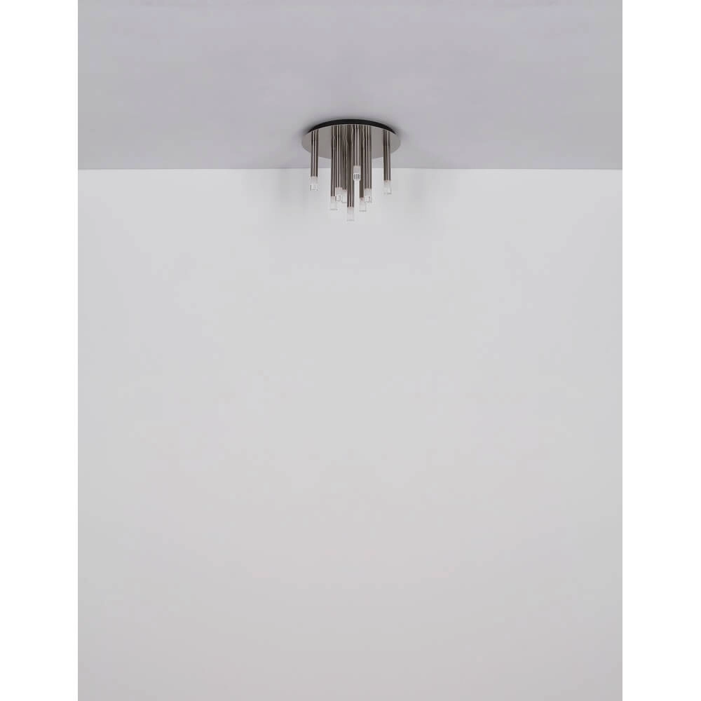 Design pendant lamp Ryan 9-light nickel Globo 9007371478057