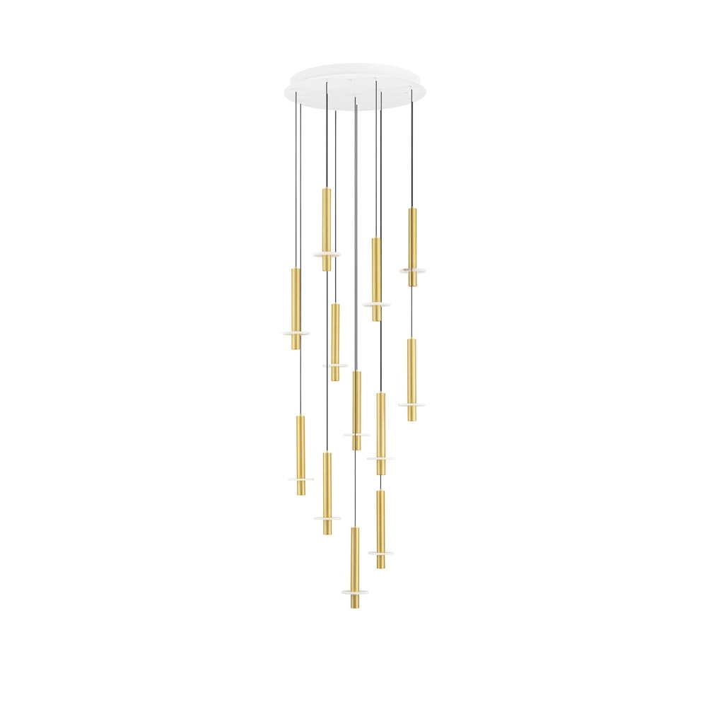 Design pendant lamp Noemi gold with white Ø 62cm Lyora 5212063503328