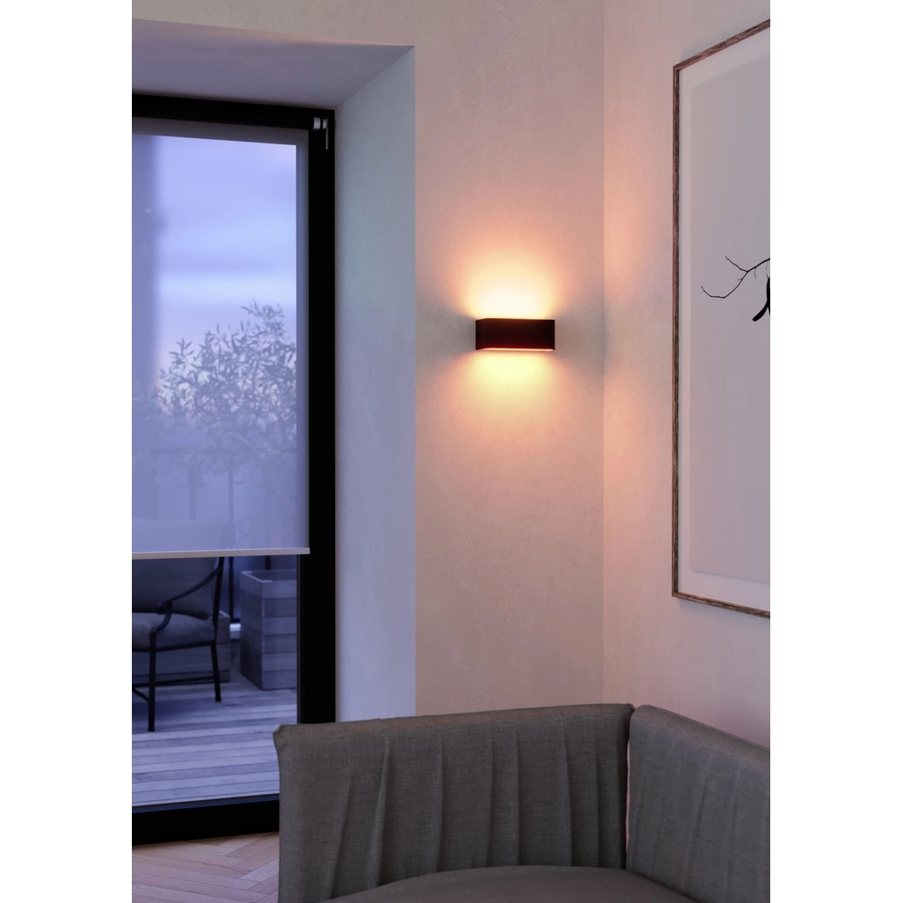 Smart Wall Lamp Sania-Z Black - LED - 20cm Eglo 9008606361670