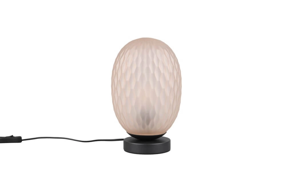 Table lamp Facette with ribbed amber glass Trio 4017807627886