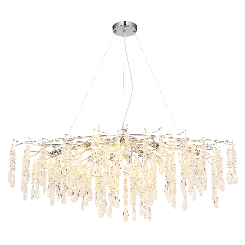 Pendant lamp Kinga silver grey 120cm Globo 9007371569991