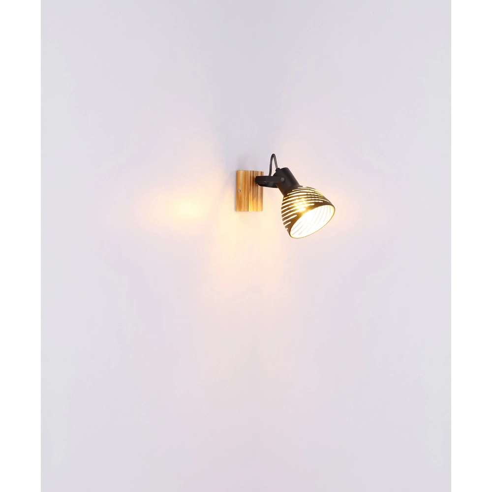 Wall lamp Lenna wood with black Globo 9007371419685