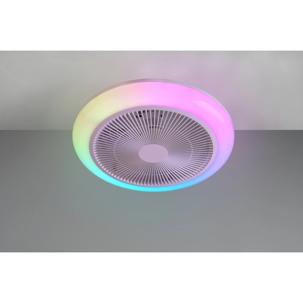 Design fan Holmsund white Ø 46cm with RGB function