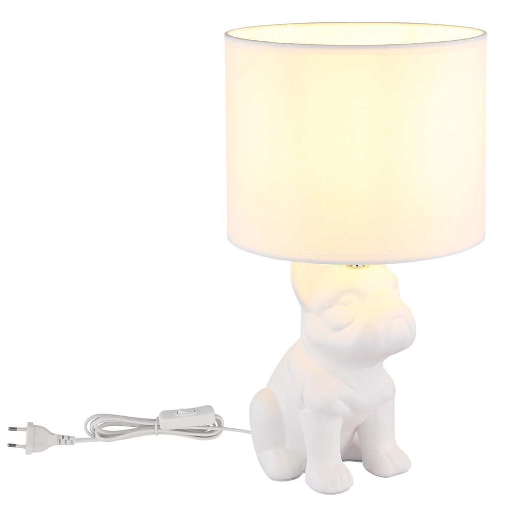Table lamp Dogo dog white with cap Globo 9007371569687