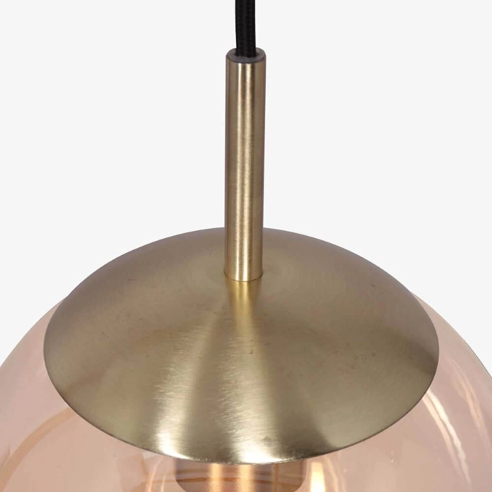 Gold glass hanging lamp Bolique Ø 30cm Steinhauer 8712746166392