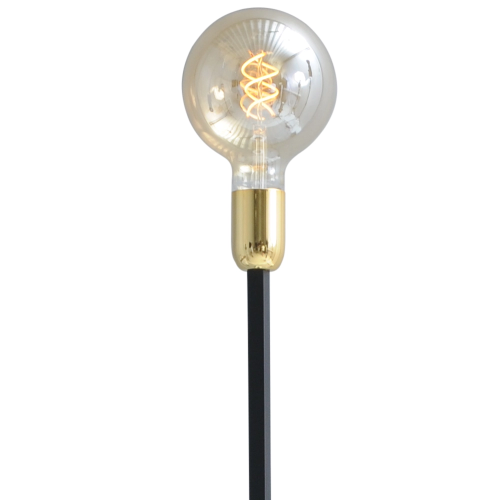Black floor lamp Tube 130cm with gold fitting Masterlight 8718121188669