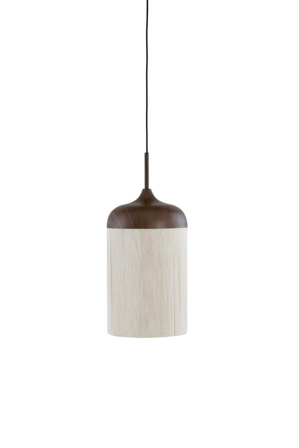 Pendant lamp Dania dark wood print Ø 16cm Light & Living 8717807759629