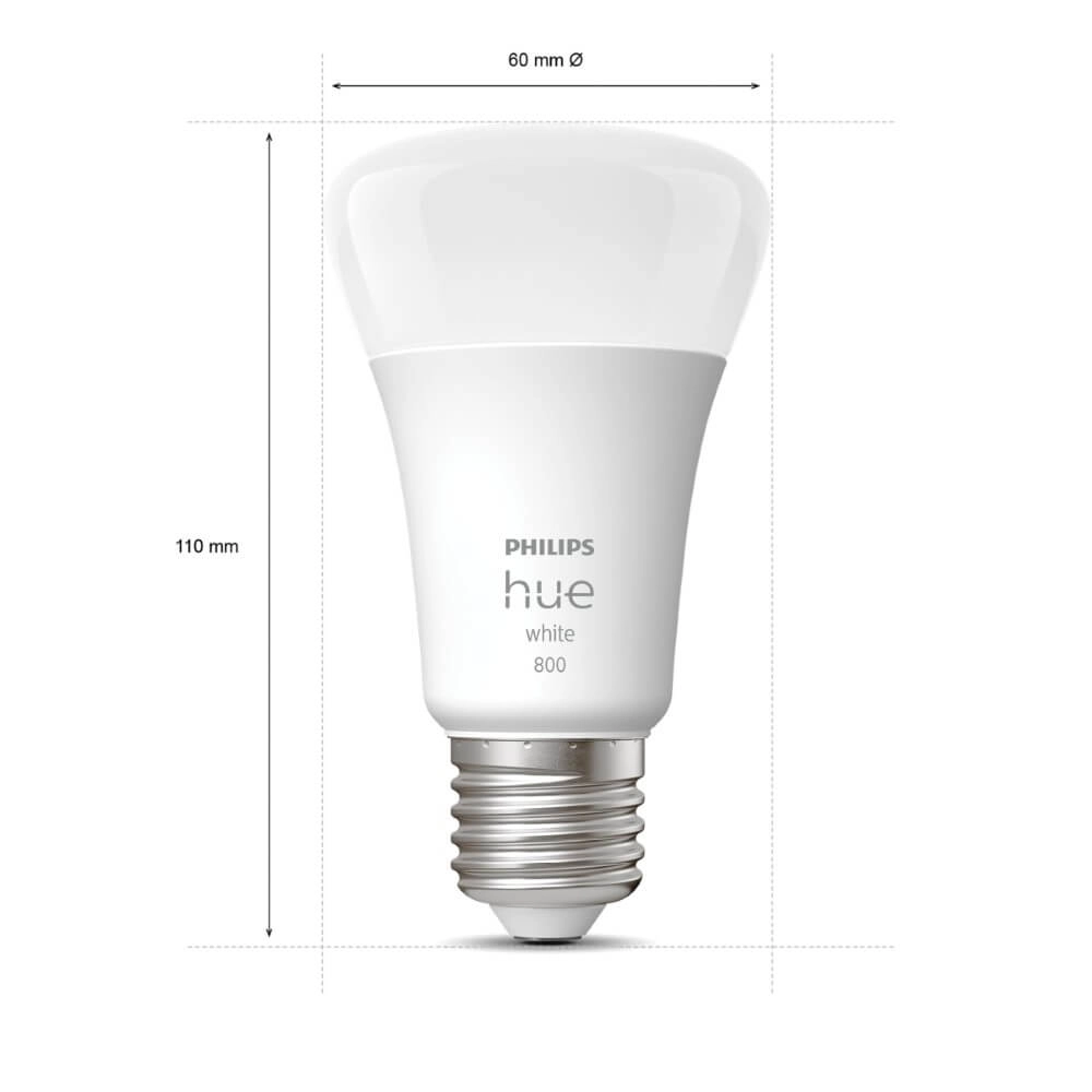Hue - E27 - 9W - White Philips 8719514319028