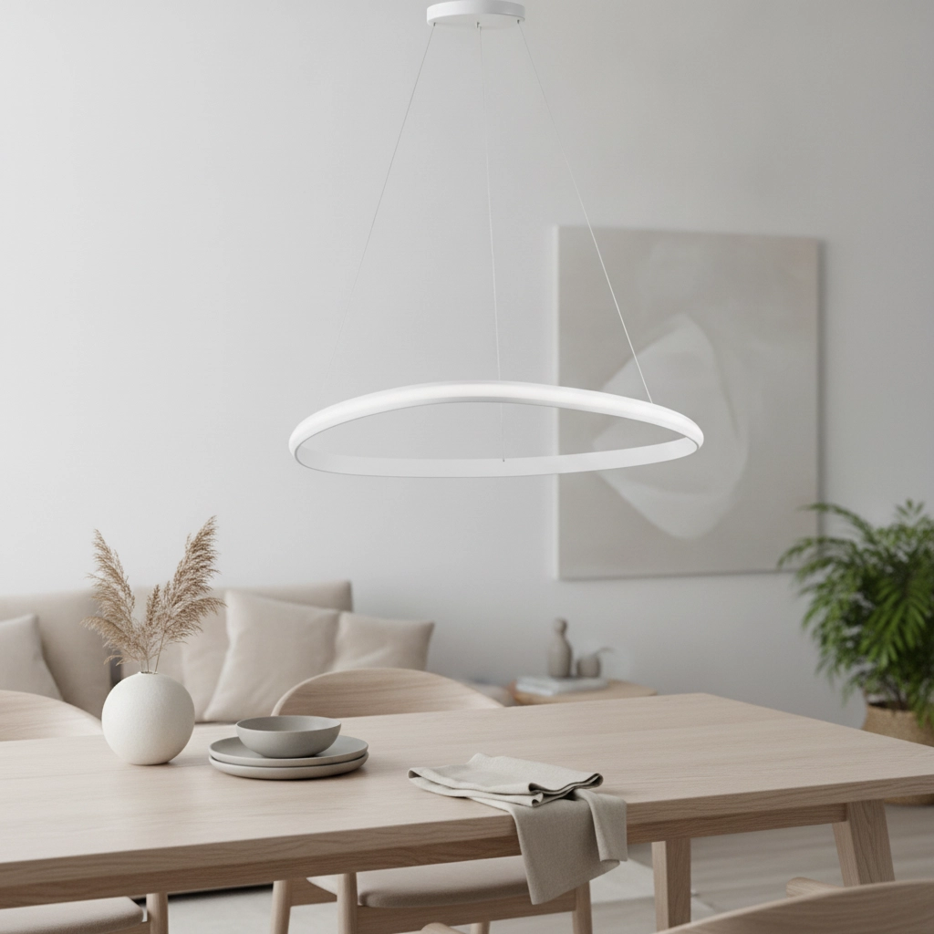 Design pendant lamp Aries white Ø 74cm