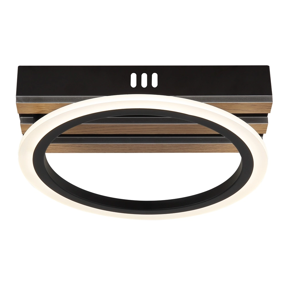 Ceiling lamp Blevins black with wood Globo 9007371569168