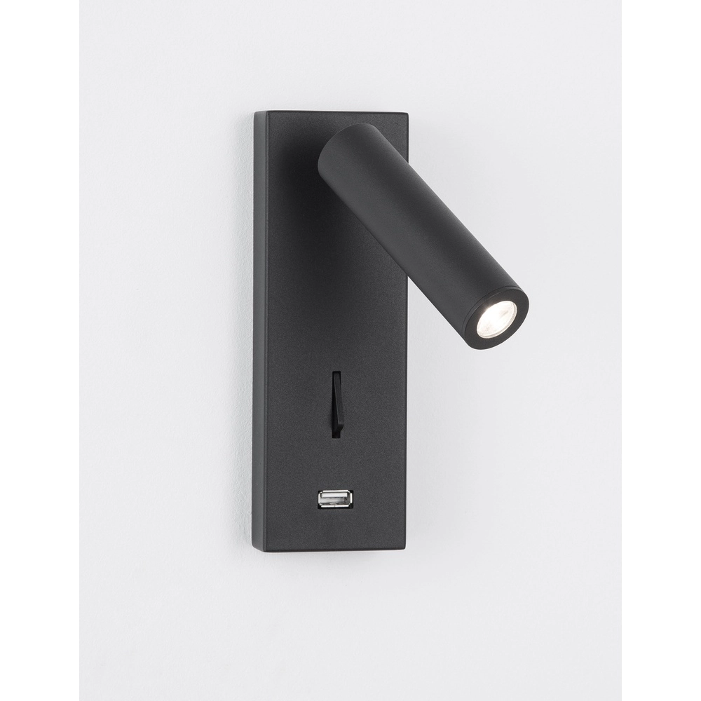 Bedside lamp Fuse Black with USB Lyora 5212017423719
