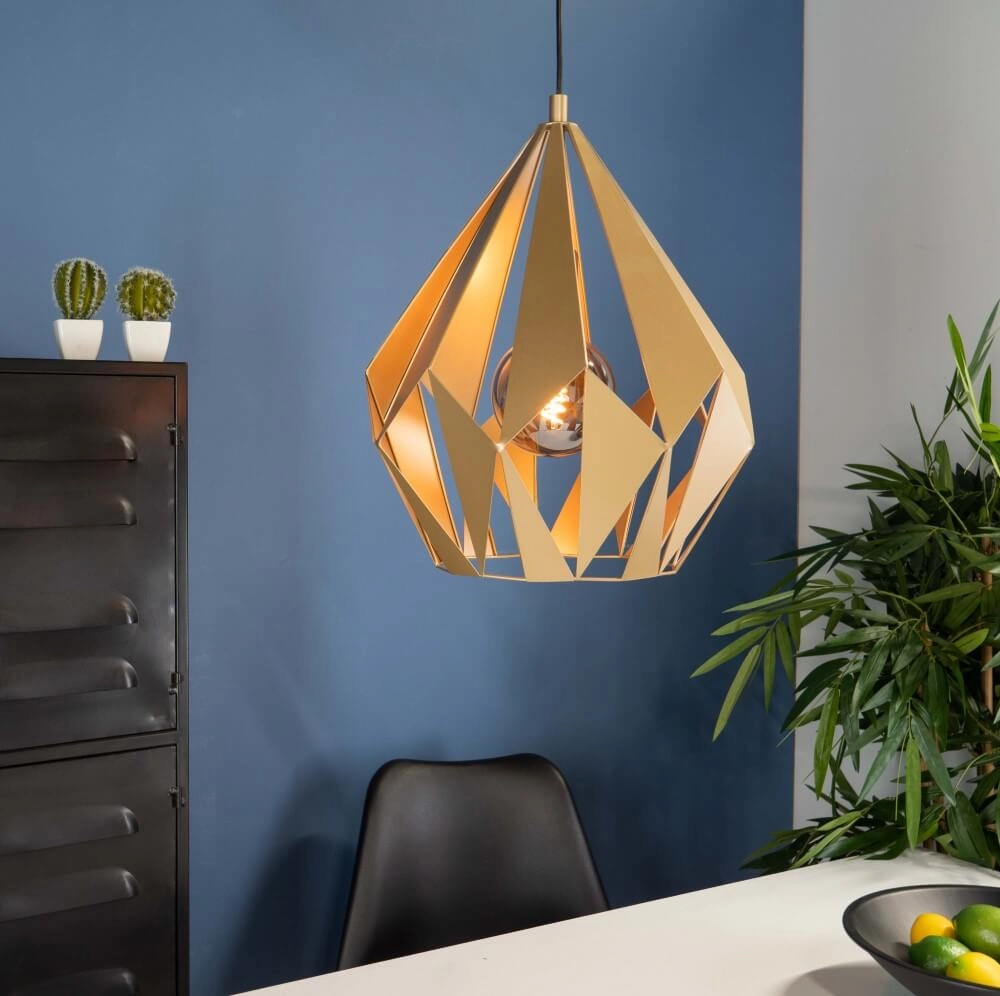 Golden pendant lamp Carlton Ø 38.5cm Eglo 9002759438159