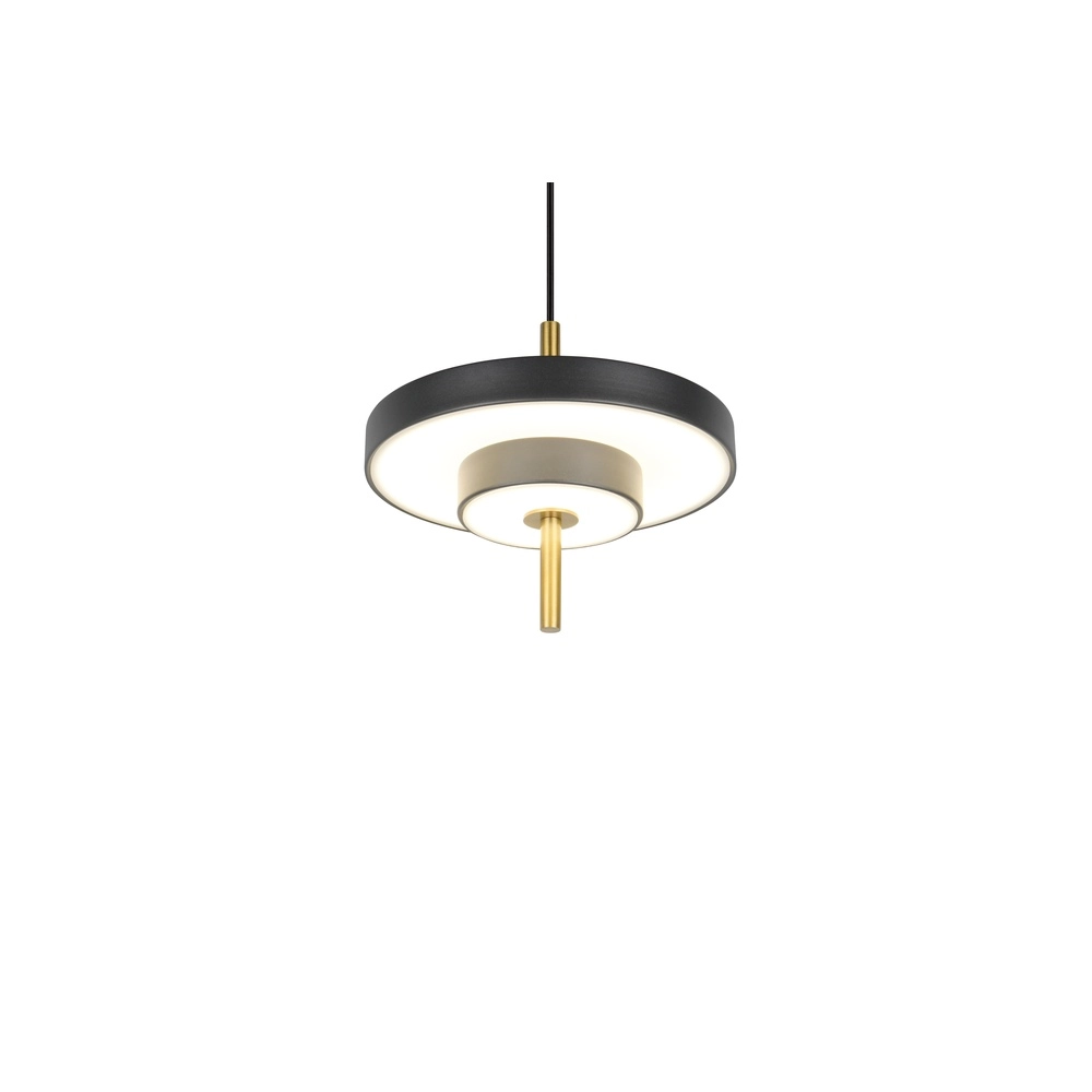 Design pendant lamp Keaton black with gold Ø 20cm Trio 4017807653304