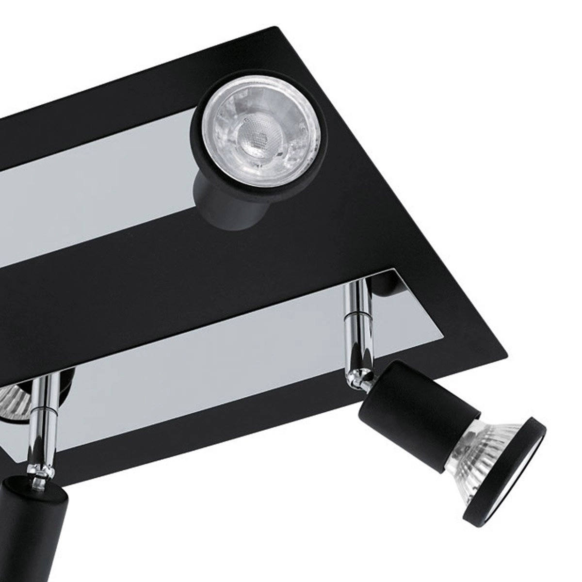 LED ceiling spot Sarria 4-light black Eglo 9002759949662