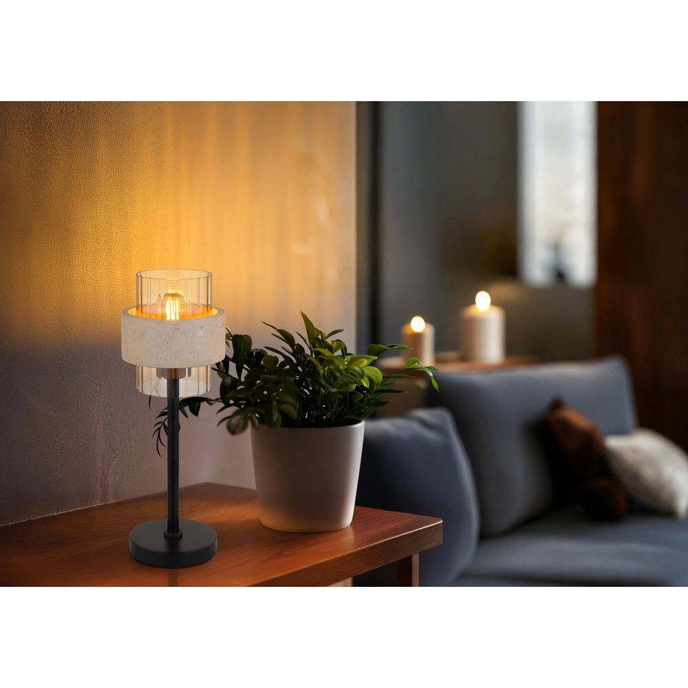 Table lamp Daren black with marble Globo 9007371592661